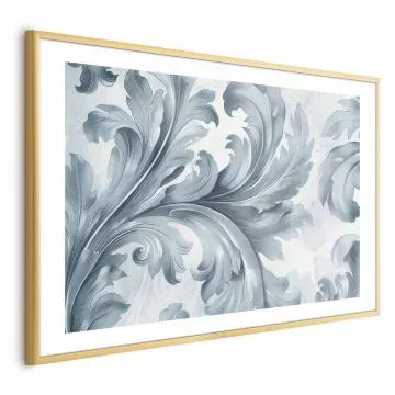Plakat Kamienny ornament 30x21 cm z ramą złotą z marginesem