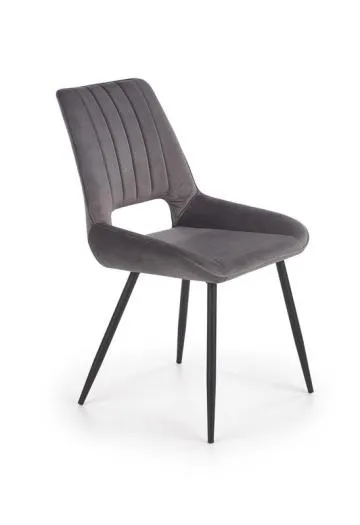 Krzesło tapicerowane K404 VELVET szare