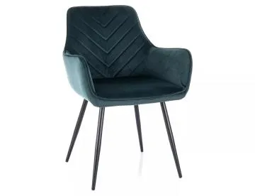 Krzesło tapicerowane FIG VELVET zielone