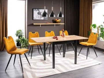 Stół rozkładany FLIP 80(160)x80 dąb artisan/czarny