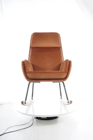 Fotel bujany HOOVER Velvet pomarańczowy