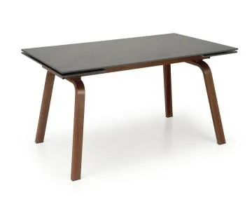 Stół rozkładany LOZANO 140(200)x82 czarny marmur/orzech