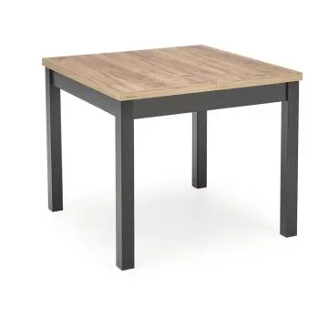 Stół rozkładany TIAGO KWADRAT 90(125)x90 dąb craft/czarny