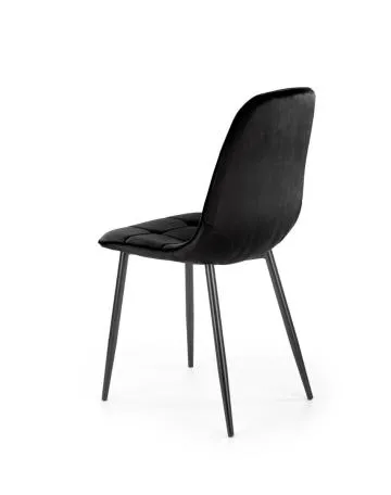 Krzesło tapicerowane K417 VELVET czarne