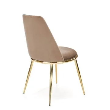Krzesło tapicerowane K460 VELVET beżowe
