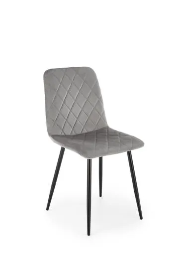 Krzesło tapicerowane K525 VELVET szare