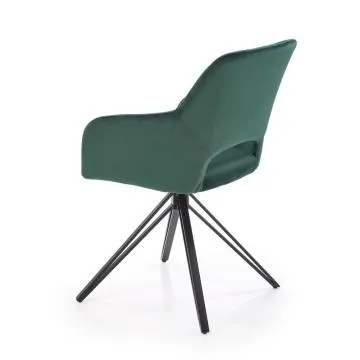 Krzesło tapicerowane K535 zielone obracane