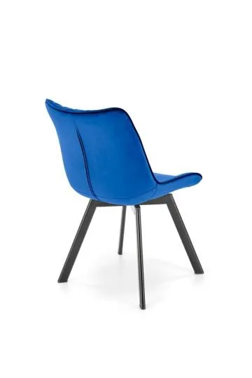 Krzesło tapicerowane K520 VELVET granatowe obracane