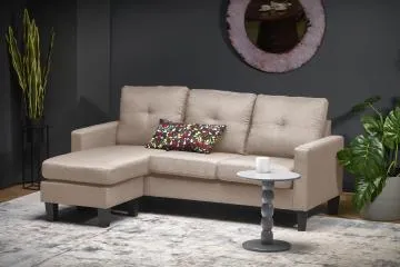 Sofa GERSON beżowa z podnóżkiem