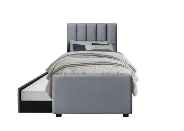 Łóżko tapicerowane RUSSO 90x200 szare