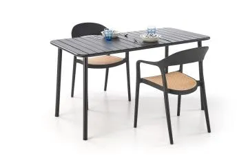 Krzesło K530 czarne/beżowe z tworzywa PVC