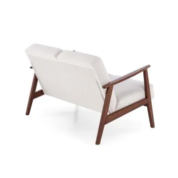 Sofa MILANO 2S jasna beżowa/orzech dwuosobowa