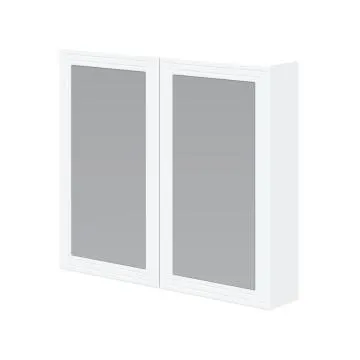 Szafka łazienkowa TORETO 2D 80cm biały mat z lustrem