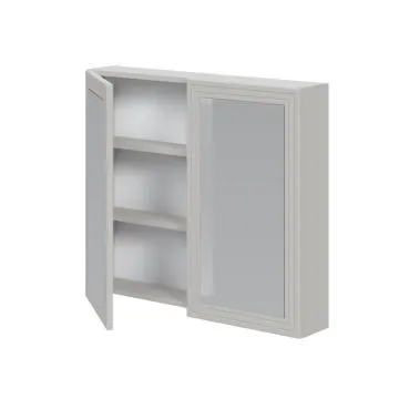 Szafka łazienkowa TORETO 2D 80cm kaszmirowy mat z lustrem