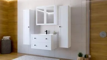 Szafka pod umywalkę TORETO 2S 80cm biały mat