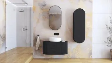 Szafka pod umywalkę VENEZIA 2S 95cm czarny mat