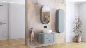 Szafka pod umywalkę VENEZIA FJORD 2S 95cm zielony mat