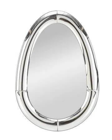 Lustro dekoracyjne IVORY 120x80cm srebrne