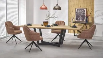 Stół rozkładany MASSIVE 2 160(250)x90 dąb naturalny/czarny