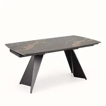 Stół rozkładany ARMANI 165(241)x90 czarny marmur/czarny