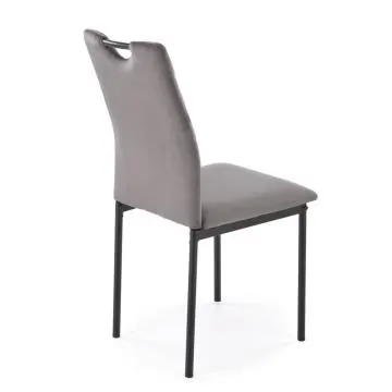 Krzesło tapicerowane K577 VELVET szare/czarne
