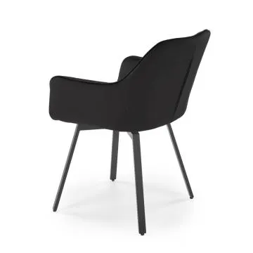 Krzesło tapicerowane K588 VELVET czarne obracane