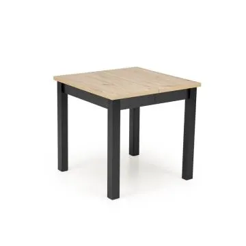 Stół rozkładany QUBIK 80(200)x80 dąb artisan/czarny