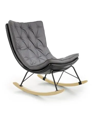 Fotel bujany INDIGO szary/czarny