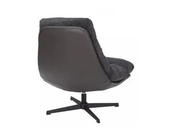 Fotel do salonu FELICIA RAVEN ciemno szary obrotowy