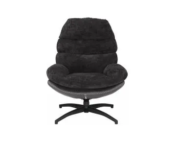 Fotel do salonu GISELLE czarny obrotowy