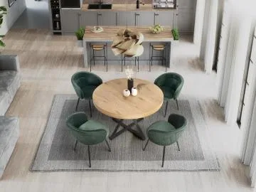 Krzesło tapicerowane K430 VELVET ciemnozielone