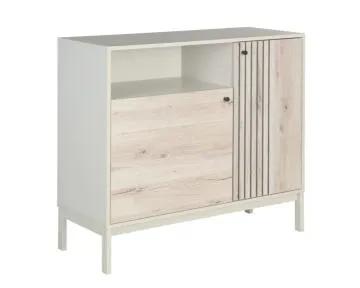 Komoda FROST 2D 100 cm off white/dąb alpejski