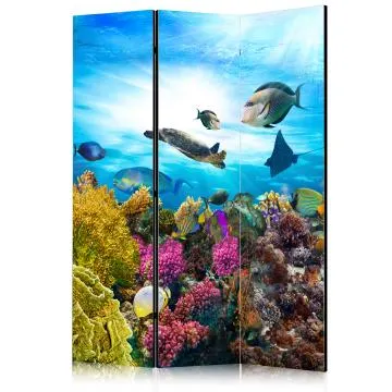 Parawan jednostronny Pejzaże 135x172 cm 3-częściowy wielokolorowy