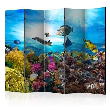 Parawan akustyczny Pejzaże 225x172 cm 5-częściowy wielokolorowy