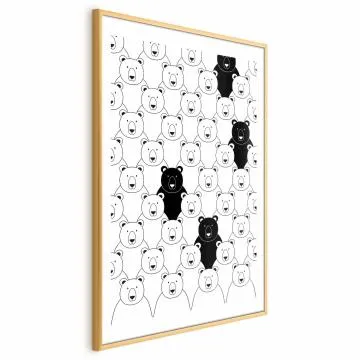 Plakat Obcy w stadzie 29,7x42 cm z ramą złotą z marginesem