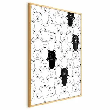 Plakat Obcy w stadzie 40x60 cm z ramą złotą bez marginesu