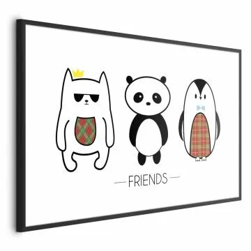 Plakat Przyjaciele 42x29,7 cm z ramą czarną z marginesem