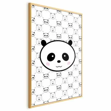 Plakat Pandy i niedźwiedzie 29,7x42 cm z ramą złotą bez marginesu
