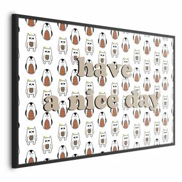 Plakat Nice day 60x40 cm z ramą czarną bez marginesu