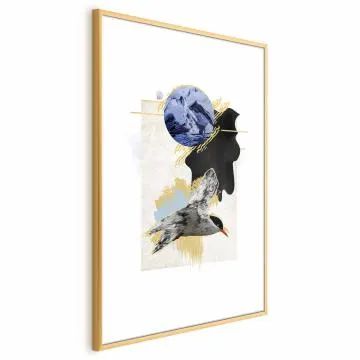 Plakat Rybitwa antarktyczna 40x60 cm z ramą złotą z marginesem