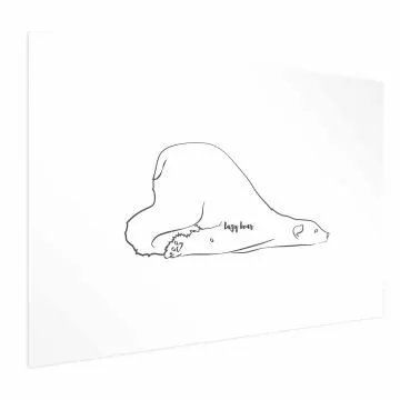 Plakat Leniwy niedźwiedź 42x29,7 cm bez ramy z marginesem