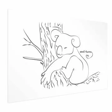 Plakat Śpiący koala 30x21 cm bez ramy bez marginesu