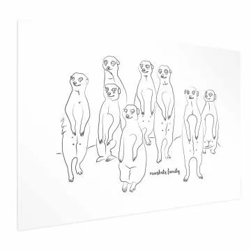 Plakat Rodzina surykatek 42x29,7 cm bez ramy z marginesem