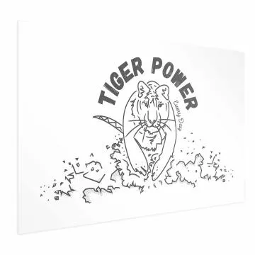 Plakat Tiger power 30x21 cm bez ramy bez marginesu