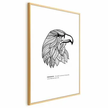 Plakat Orzeł wolności 60x90 cm z ramą złotą z marginesem