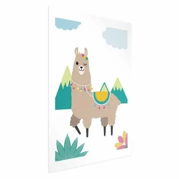 Plakat Niezwykła lama 29,7x42 cm bez ramy z marginesem