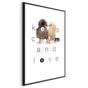Plakat Keep Calm 60x90 cm z ramą czarną bez marginesu