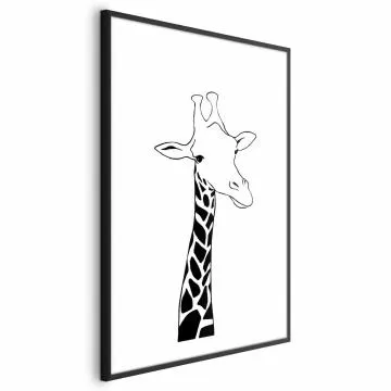 Plakat Kraciasta szyja 21x30 cm z ramą czarną z marginesem
