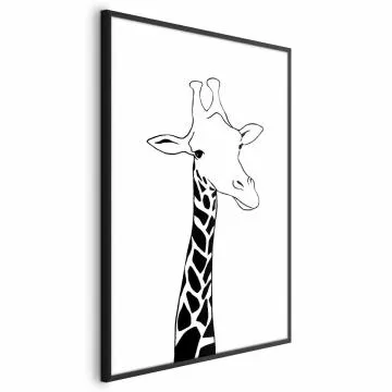Plakat Kraciasta szyja 40x60 cm z ramą czarną bez marginesu