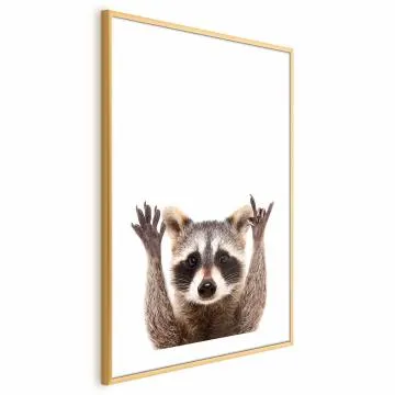 Plakat Szop 21x30 cm z ramą złotą z marginesem